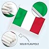 Italy Stick Flag, ANLEY Italian 5x8 inch (12 X 20cm) HandHeld Mini Flag With 12" (30cm) White Solid Pole - Vivid Color and Fade Resistant - 5 x 8 inch Hand Held Stick Flags With Spear Top (1 Dozen) #5