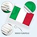 Anley Italy Mini Flag 12 Pack - Hand Held Small Miniature Italian Flags on Stick - Fade Resistant & Vivid Colors - 5x8 Inch with Solid Pole & Spear Top