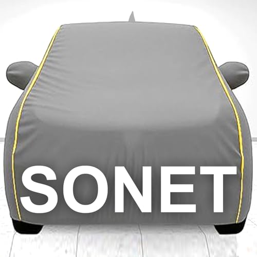 Image of 100% Waterproof Car Cover for Sonet UV Protection, Dustproof, Windproof | Custom Fit with Mirror Pockets, Belt & Buckle | All Weather Outdoor Body Cover(Grey)