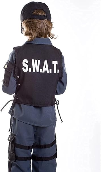 Miniatura 2 de Dress-Up-America - Disfraz SWAT para niños, disfraz de oficial de policía de S.W.A.T. para niños y niñas
