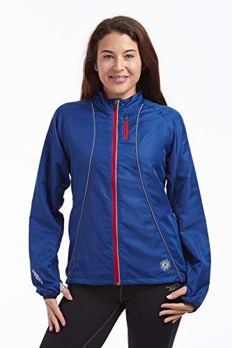 Time To Run Mujer'S Chaqueta Cortavientos de Running Zephyr Azul Profundo 40