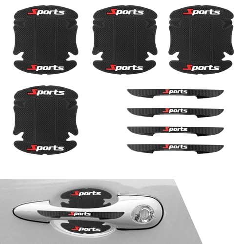 8PCS Car Door Protector Sports Car Door Handle Scratch Protector Door Handle Bowl Sticker Doors Handle Protection Accessories Universal for Most Car SUV Truck
