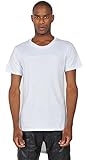 Pizoff Unisex Curved Hem Extra Longline T-shirts with Contrast Color