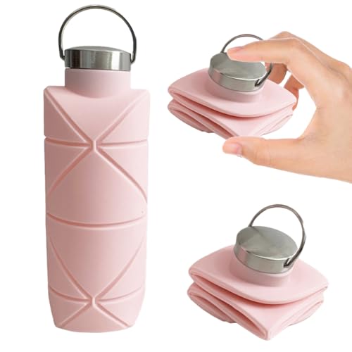 Botella Plegable,Vaso Plegable 750ml,Botella Agua Sin BPA,Botella Agua Plegable Viaje,Equipo Camping,Accesorios Trekking,Botella Agua Deportiva,Botella Agua Gimnasio,Correr Fútbol Montañismo