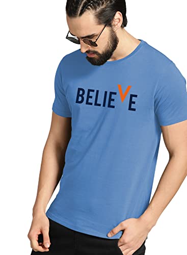Image of ADRO 100% Cotton Lycra Tshirts for Men Combo Pack of 3 | Regular Fit | Printed T Shirt | Round Neck Half Sleeve| Mens Tshirts