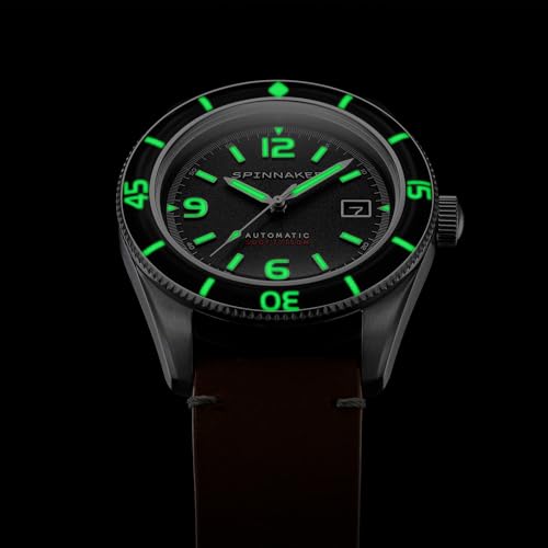 Image of Spinnaker Men's 43mm Fleuss Automatic Watch with Leather Strap SP-5055