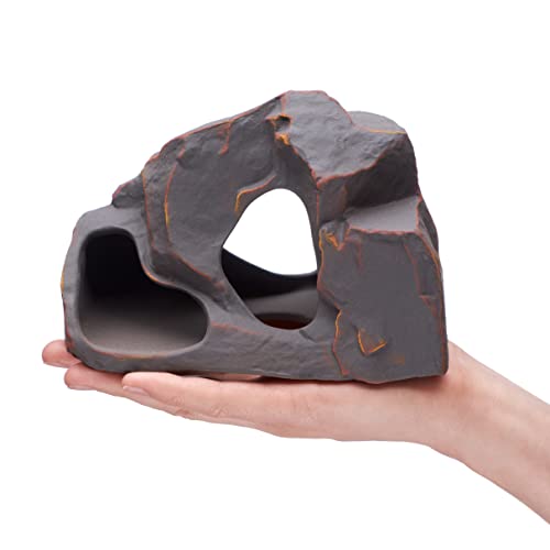 Image of Plecoceramics Aquarium Ceramic Decorations Cave Betta Stone Decor - Aquarium Fish Tank Hideway Decor for breeding Cichlids Plecos Betta Toys Hideout (Grotto)