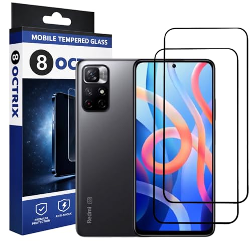 Image of Tempered Glass Compatible for Redmi Note 11 Pro / 11 Pro Plus / 11 Pro Max / 10 Pro / 10 Pro Max /Mi 11X / 11X Pro /Poco X4 Pro with Edge to Edge Coverage, Installation Kit (Pack Of 2)