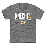 500 LEVEL Dalton Knecht Los Angeles Lakers Youth Shirt - Dalton Knecht Los Angeles Lakers Elite WHT (Tri Gray, 10-12Y Large)