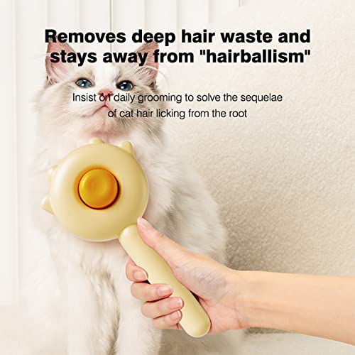 image for Emanya Dog & Cat Hair Brush Self-Cleaning Slicker Brush for Shedding a