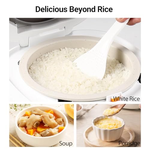 Joydeem - FD20S-W Ceramic Rice Cooker 3 Cups Uncooked Rice Cooker with Pure Ceramic Inner Pot, 24 Hours, 2 L, White - Image 5
