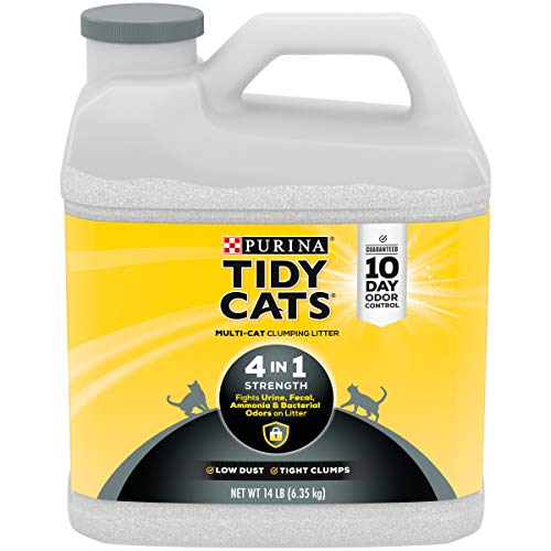 Purina Tidy Cats Clumping Cat Litter, 4-in-1 Strength Multi Cat Litter - 14