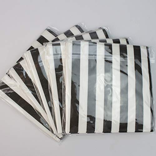 Youmebest Biodegradable Striped Paper Party Napkins,Black, 100 Count #TOP3
