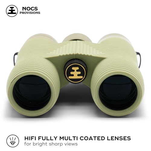 Image of Nocs Provisions Field Issue 10x32 Waterproof Binoculars | Lightweight,Compact, 10x Magnification,Wide Field of View with Fully Multi-Coated Lenses for Bird Watching,Camping Hunting, and Hiking - Green