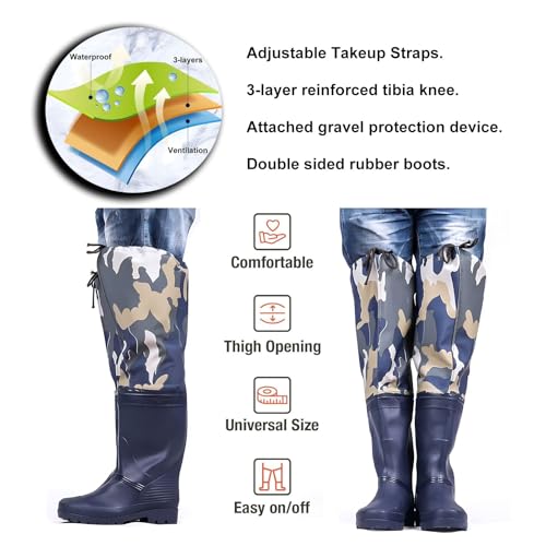 Hip Waders Waders De Quadril Leves Para Homens, Bota De Quadril Respirável, Waders Para Caça De Pesc