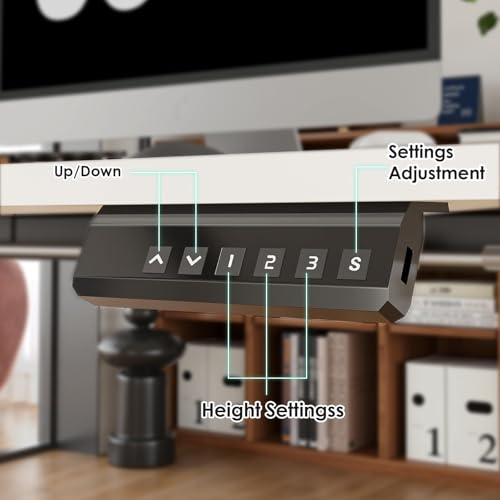 Image of STARY Electric Standing Desk Adjustable Height Sit Stand Home Office Desk with Splice Board