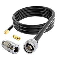 Young Wolf N zu SMA Jumper N Male zu SMA Male Low Loss Koaxial Kabel RG58 mit 2 PCS N SMA Adapter Kit für 3G 4G 5G LTE Antenne Ham Radio GPS WiFi (3M)