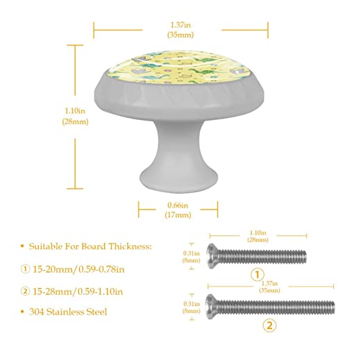 Boutons de placard de cuisine en verre anti-obscurité tiroir commode x4
