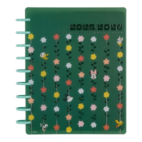 Happy Planner Disney Disc-Bound 12-Month Academic Planner, July 2025-June 2026 Planner, 3 Extra Months, 2 Sticker Sheets, Classic Size, Teacher Layout, Mickey Mouse & Friends Theme, Current Classroom