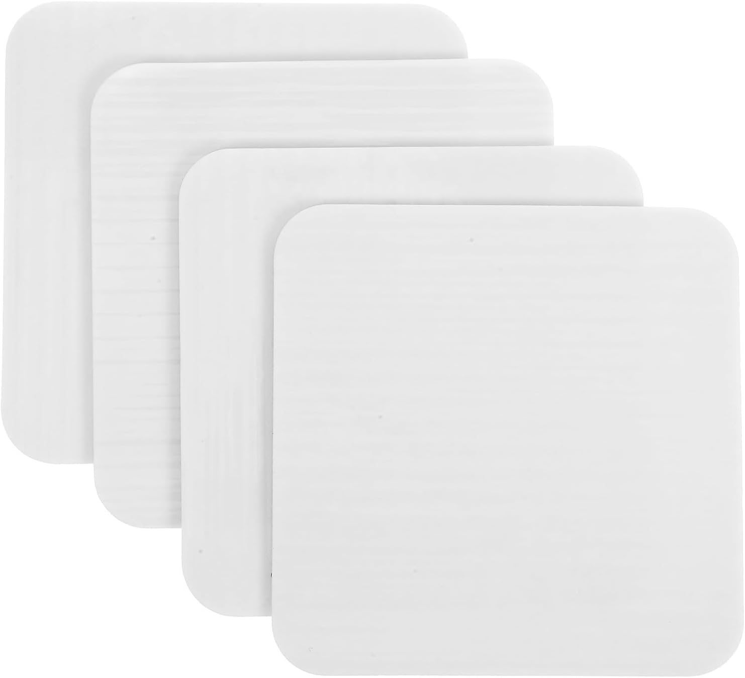 4pcs Non Slip Rug Corner Grippers for Carpet, White Polyurethane Trim