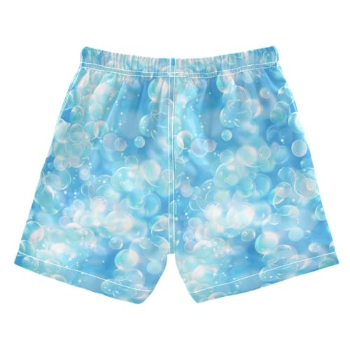 Boys Swim Trunks Light Blue Bubbles Beach Board Shorts Quick Dry Swimsuit Toddler Kid Teen2