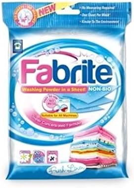 Fabrite Washing Powder In A Sheet - Non Bio Fresh Linen - 20 Sheets (1)
