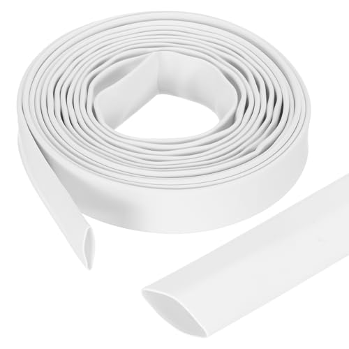 sourcing map 12.7mm Heat Shrink Tubing Waterproof, 3:1 Dual Wall Marine Adhesive Lined Industrial Heat Shrink Tube Wiring Wrap 10ft 1/2 Inch, White-3m
