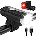 Onimoy Fahrradlicht Set STVZO Zugelassen LED Fahrradbeleuchtung, Aluminium USB Wiederaufladbare Fahrrad Lichter LED Set, IPX6 Wasserdicht, Fahrradlicht Vorne & Rücklicht für Kinder und Erwachsene
