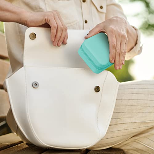 MFXIP Travel Jewelry Case Small Jewelry Box Jewelry Organizer Storage Case Portable PU Leather Mini Jewelry Travel Case for Girls Womens Earring,... - Image 6