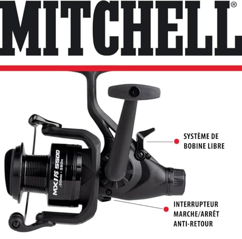 Mitchell MX1 FS 5500 Moulinet de pêche Spinning Polyvalent; Moulinets de Peche Carpe Truite et Autres Pêches d'eau Douce en Aluminium avec Système Oscillation parallèle Engrenages Robustes – vue 3