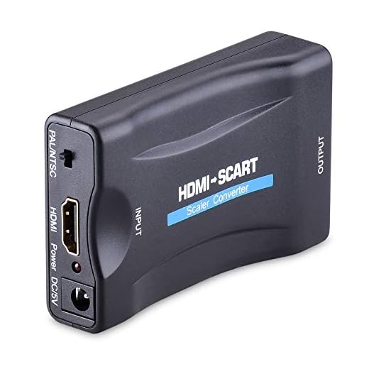 SOUTHSKY HDMI till Scart Converter Upscaler Video Audio Converter Scaler Converter Support 720P, 1080p HDTV STB PS3 Sky DVD Blu-ray