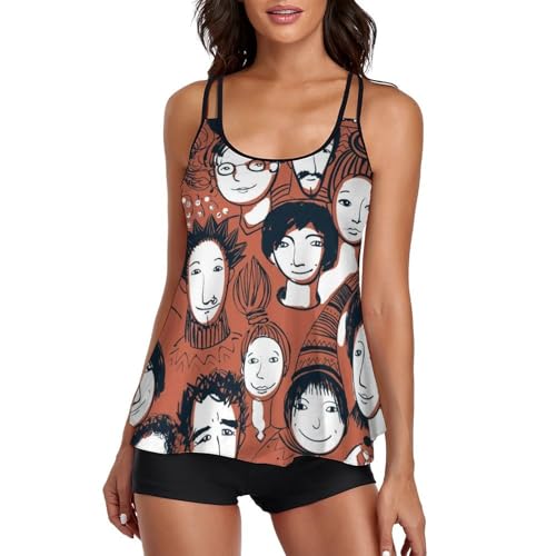 Maillot de bain tankini femme avec short de garçon pour vos journées farniente à la plage