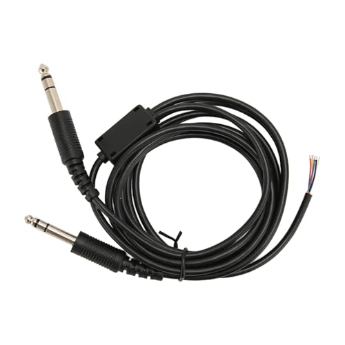 Cable flexible para auriculares de aviación 2m con enchufe dual GA miniatura 6