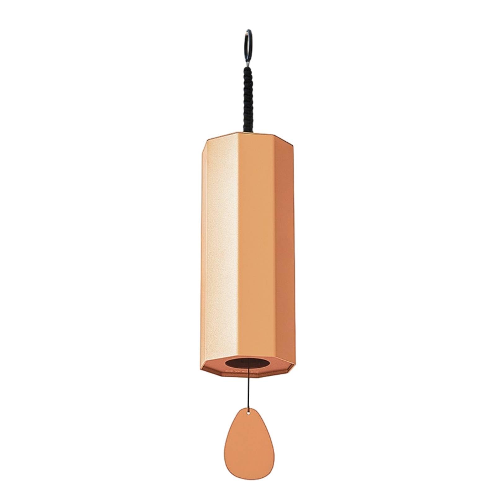 Campanas de viento hexagonales Milageto colgantes en color dorado para decoración de balcón