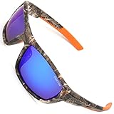 MOTELAN Polarized Casual Sports Sunglasses for Driving Fishing Hunting Golf Unbreakable Frame Blue