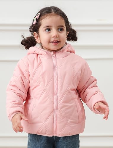 Baby Girls Winter Coat Toddler Puffer Jackets Fleece Outwear 12M-5T2