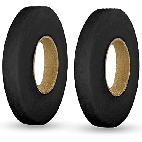 RIVIEVAL 70 Yards Wonder Web Iron On Hem Tape Hemming Tape Extra Wide Web Fabric No Sew Hem Tape Roll Iron-on Tape for Trousers Curtains Clothes Jeans Garment- Black(10mm Wide) Cover