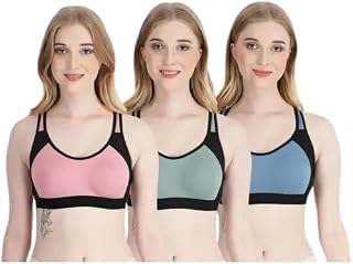 KINZA SOFT Sports Bra for Women Pack of 3 Price In India