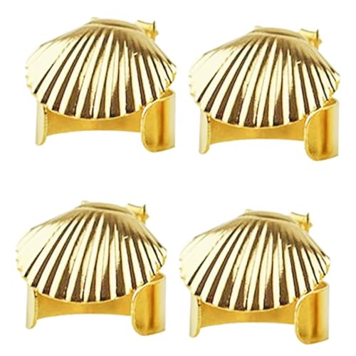 HOOTNEE 4Pcs Candle Snuffer Elegant Shell Design Candle Extinguisher Tool for Home Use Prevents Wick Smoldering Finish