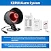 KERUI Wireless Loud Siren Host,Indoor/Outdoor Waterproof Horn up to 115dB for Home Security Alarm System,Can't Work Alone,Have to Work with KERUI Sensors as Home Garage Shed Alarm System