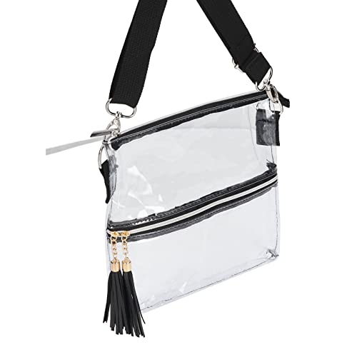 Transparent Tassel Shoulder Bag Clear Messenger Bag For Daily Going Out Beach Travel Shopping Concerts2