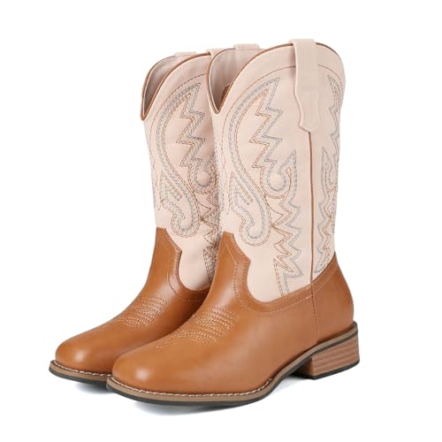 mikarka Cowboy Boots Girl Toddler High Heel Fashion Ankle Boots Children's Cowboy Boots Western Riding Boots