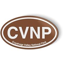 CVNP Cuyahoga Valley National Park Oval Brown - Magnet for Car Fridge Locker - 5.5"