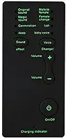 Trocador de voz com 7 efeitos sonoros para celular e computador, modificador de áudio ABS compacto para jogos e chamadas, compatível com iPhone e Android, preto