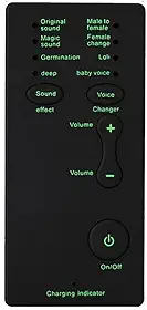 Trocador de voz com 7 efeitos sonoros para celular e computador, modificador de áudio ABS compacto para jogos e chamadas, compatível com iPhone e Android, preto