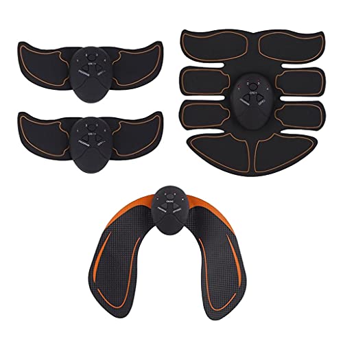 4 Conjunto Abs Stimulator Abdominal Trainer Cintura Masculina Feminino Ab Hip Adesivo