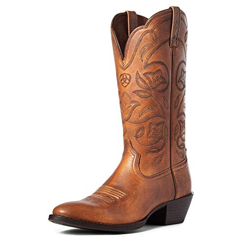 ARIAT BMVY9 Womens Heritage R Toe Western Boot Copper Brown 8.5