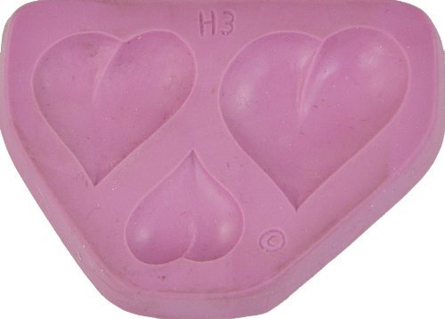 Fleximold Silicon Mold,"Domed Heart (Left)" Mold