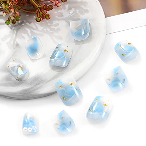 Sethexy Inchiostro Spruzzata Unghie finte Breve