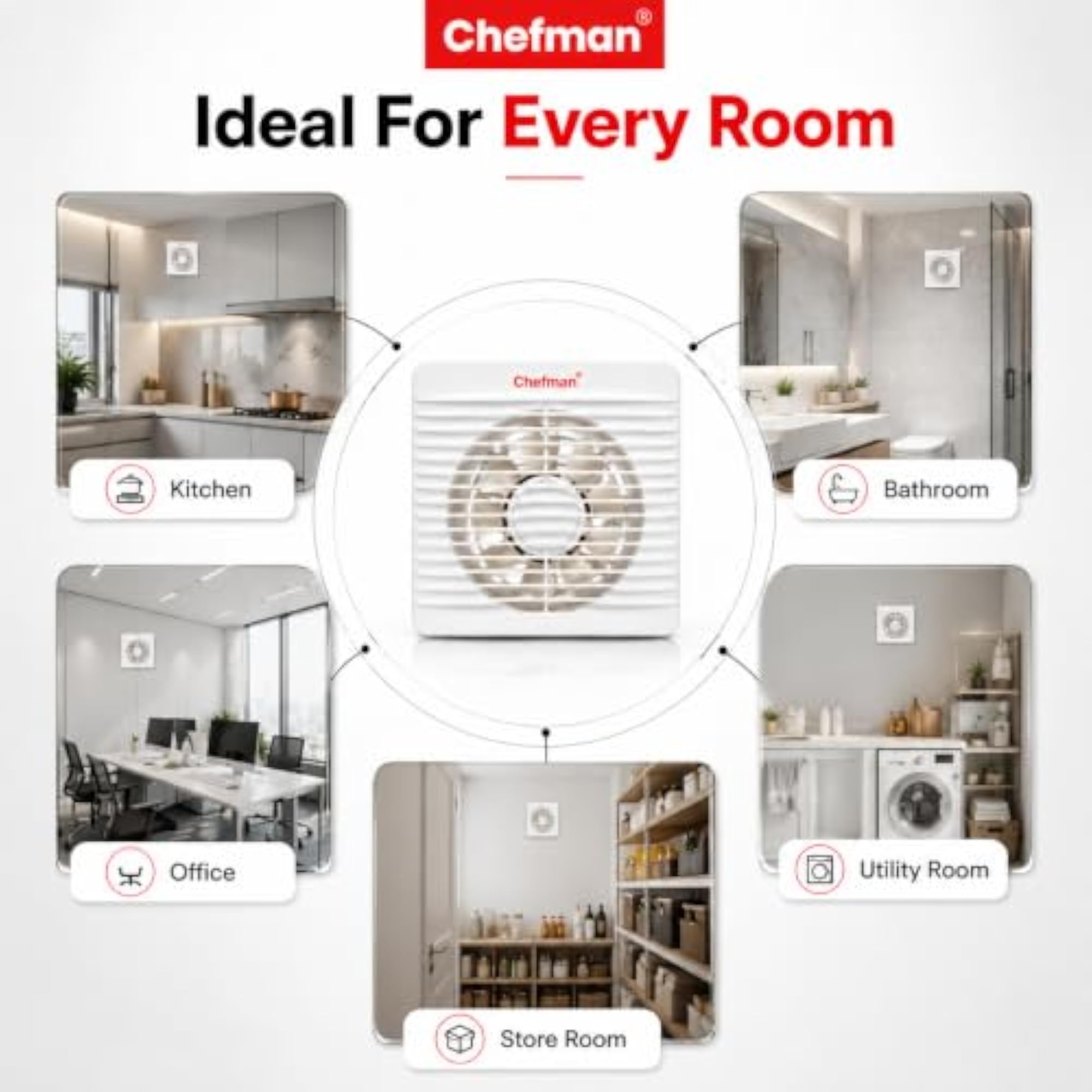 VENTO Arctic 8x8 Inch Exhaust Fan for Kitchen & Bathroom